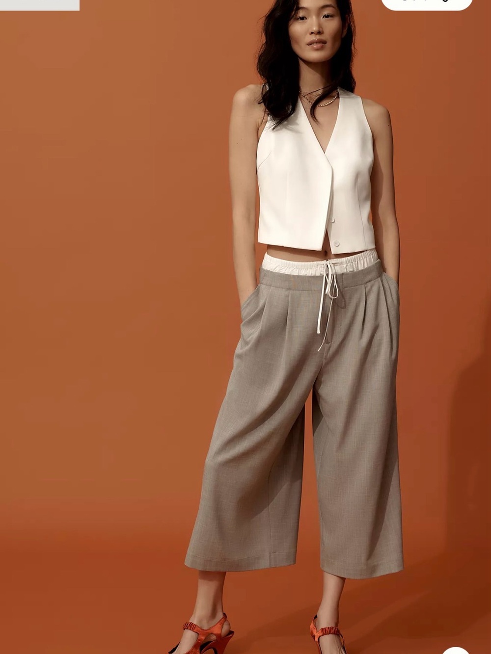 NWOT Maeve Crop Wide Leg Trouser Pants
